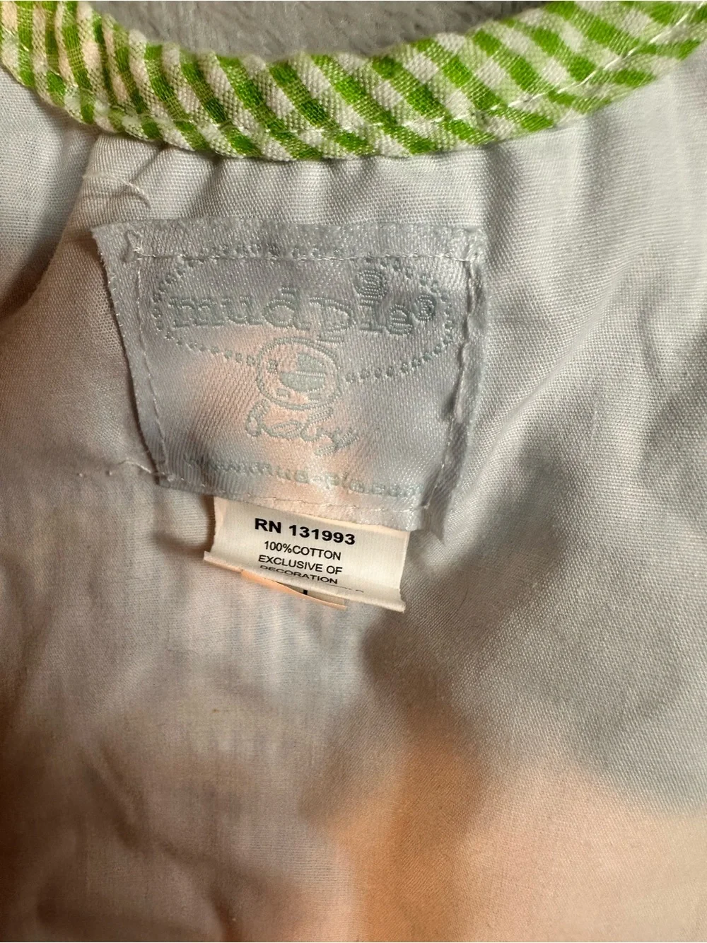 Mud Pie Blue & Green Alligator Striped Baby Bib